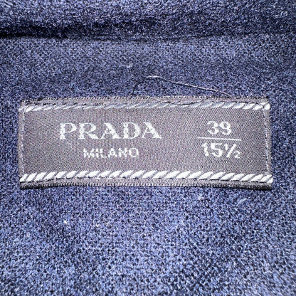 PRADA Navy Wool Military Shirt