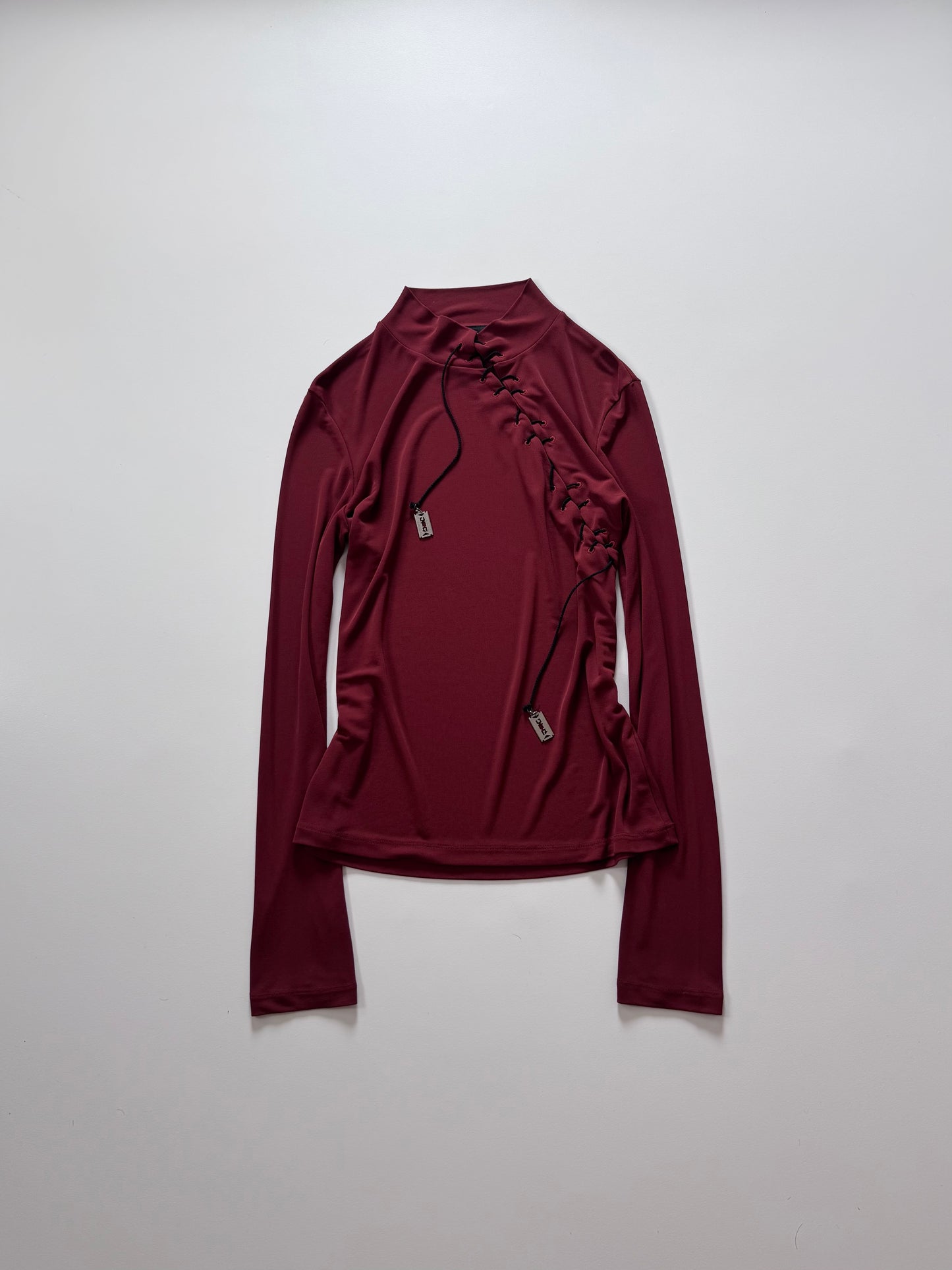 Jean Paul Gaultier 90s Red Long Sleeve Shirt Size S