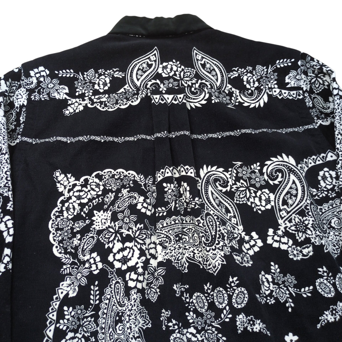 sacai 19AW Paisley Corduroy Shirt Black Size 2