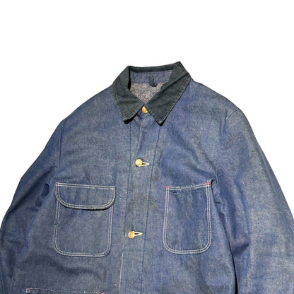 WRANGLER 70s Denim Blanket Coverall Jacket Size 38