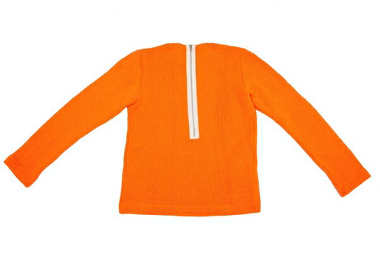COMME des GARCONS Back Zip Knit Fluorescent Orange Size XS
