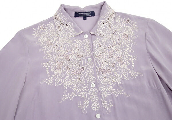 COMME des GARCONS Silk Hand Blouse Lavender Size S