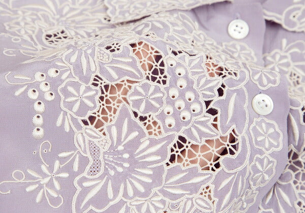 COMME des GARCONS Silk Hand Blouse Lavender Size S