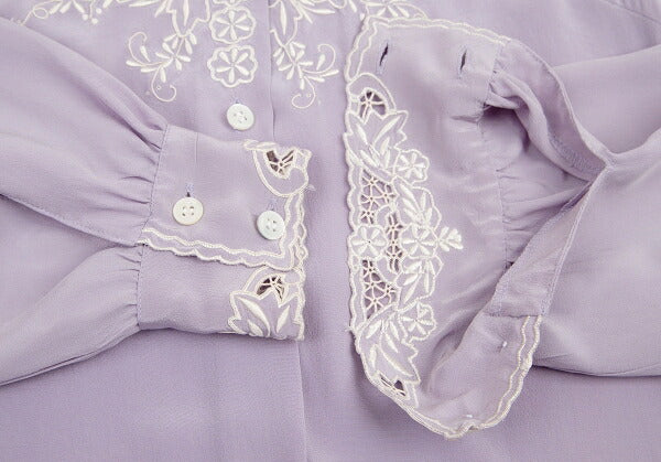 COMME des GARCONS Silk Hand Blouse Lavender Size S