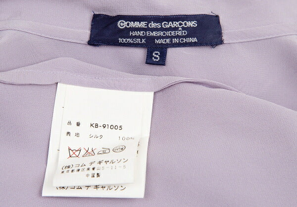 COMME des GARCONS Silk Hand Blouse Lavender Size S