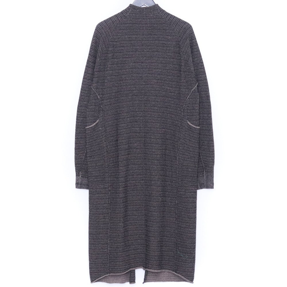 DEVOA 24SS High Twist Cotton Stripe Knit Coat Black Size 1