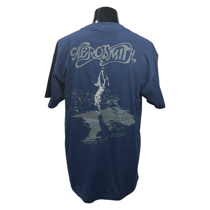 Aerosmith 00s JUST PUSH PLAY WORLD TOUR 2002 Y2K T-Shirt Size L