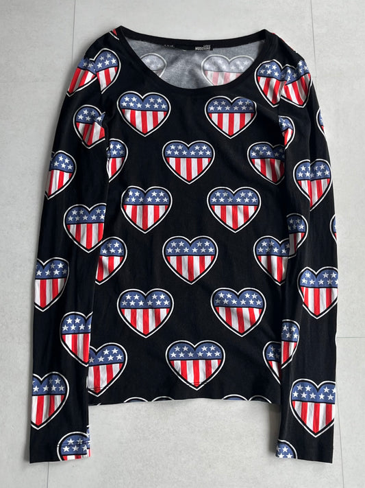 Love Moschino Hurt Long Sleeve Shirt Multi Size 40