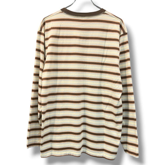 AURALEE 26SS Gradient Stripe Jersey Long Sleeve T-Shirt Brown Size 3