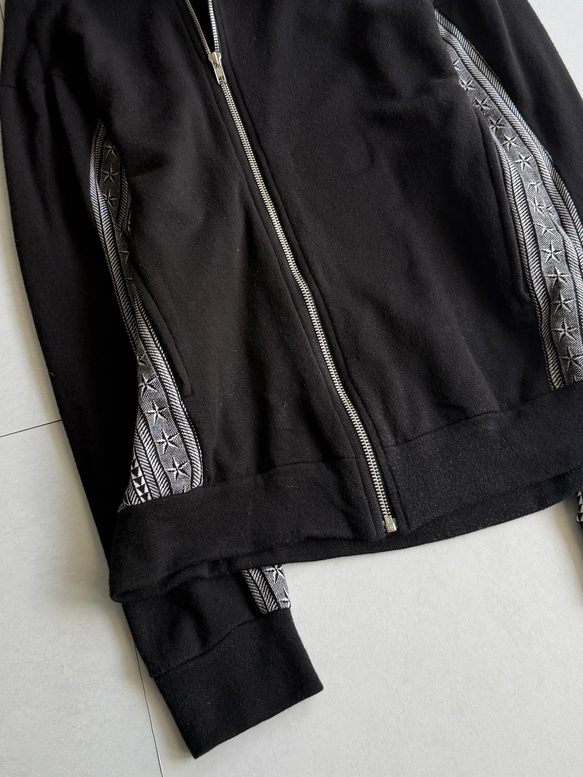 LAD MUSICAN Tribal Panel High Neck Zip Hoodie Size 44
