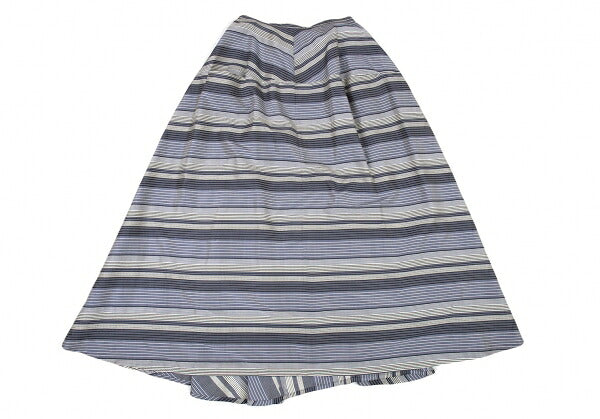 Y's Poly Silk Border Skirt Light Blue White Size 2