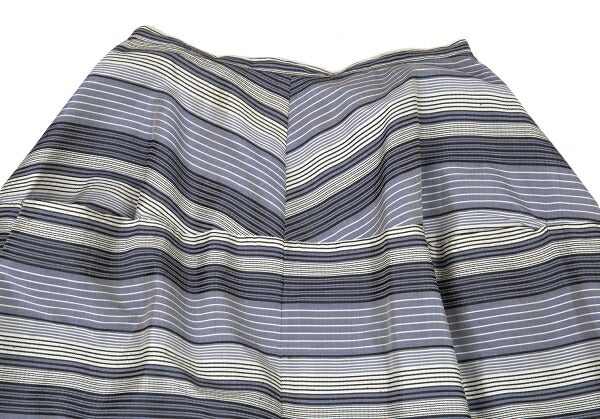 Y's Poly Silk Border Skirt Light Blue White Size 2