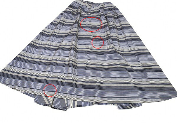 Y's Poly Silk Border Skirt Light Blue White Size 2