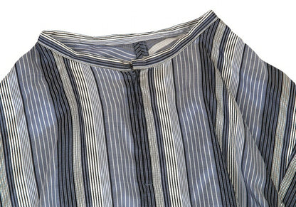 Y's Poly Silk Border Skirt Light Blue White Size 2