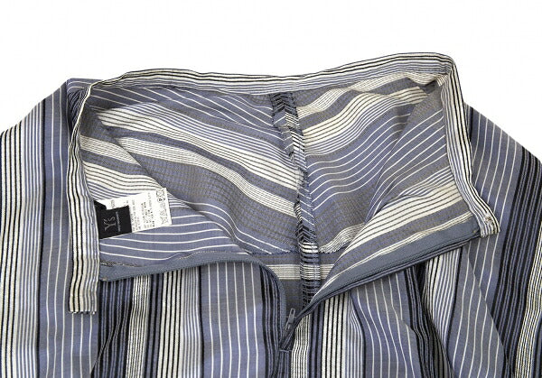 Y's Poly Silk Border Skirt Light Blue White Size 2
