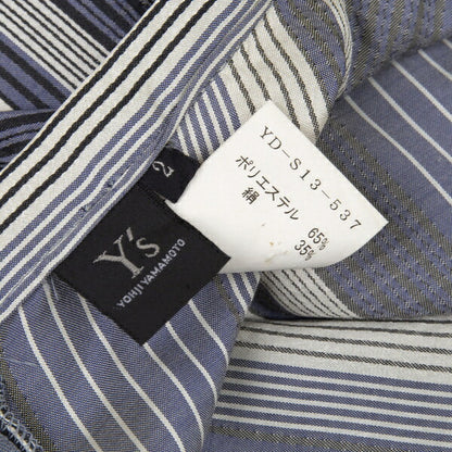Y's Poly Silk Border Skirt Light Blue White Size 2