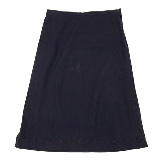 ISSEY MIYAKE Cotton A-Line Skirt Navy Size 3