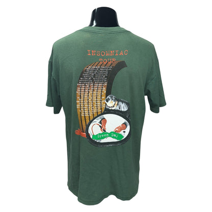 GREEN DAY 95' Green "Insomniac Tour" Vintage T-Shirt Size L