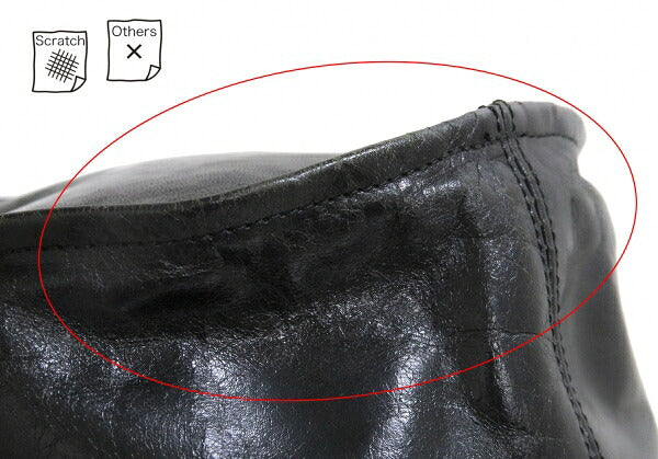 Jean Paul GAULTIER HOMME Cow Leather Bucket Hat Black Size F