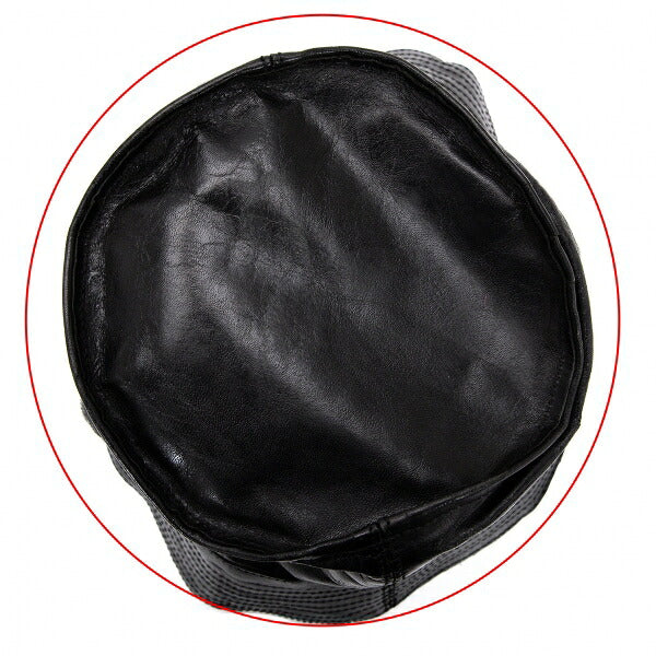 Jean Paul GAULTIER HOMME Cow Leather Bucket Hat Black Size F