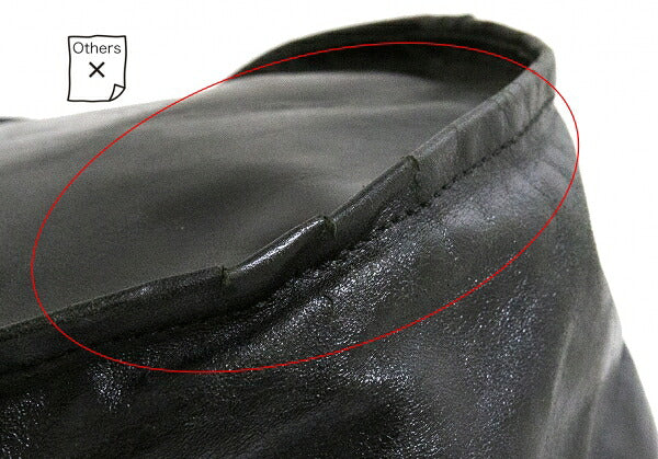 Jean Paul GAULTIER HOMME Cow Leather Bucket Hat Black Size F