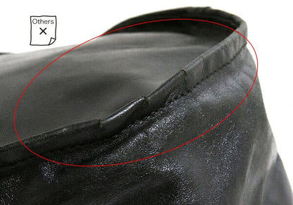 Jean Paul GAULTIER HOMME Cow Leather Bucket Hat Black Size F