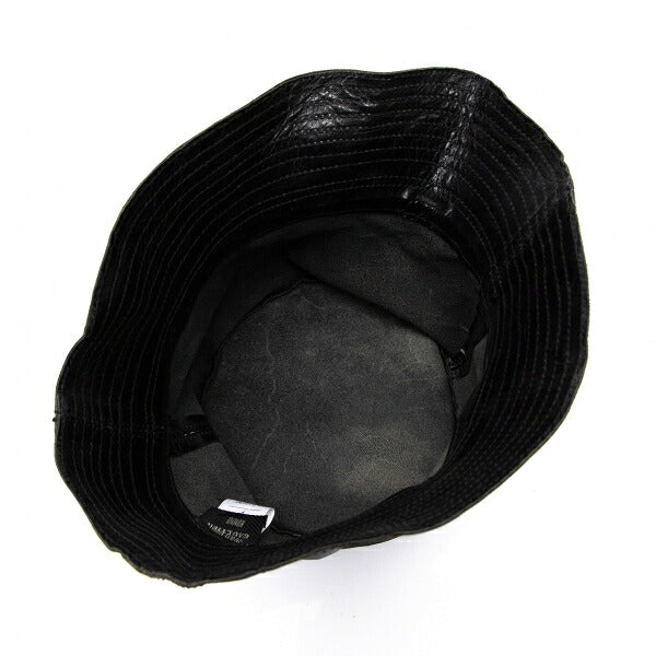 Jean Paul GAULTIER HOMME Cow Leather Bucket Hat Black Size F