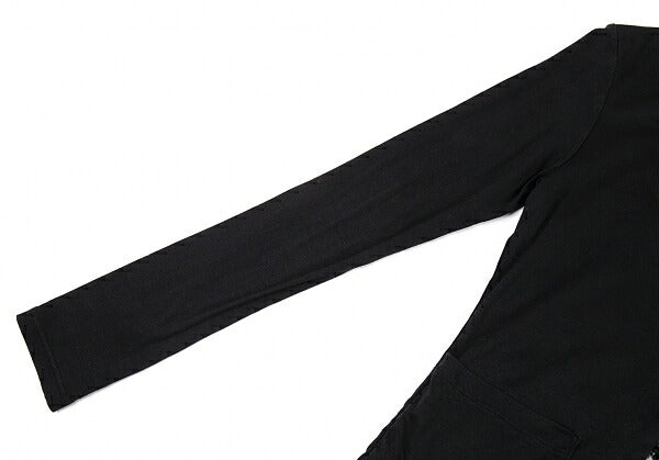 LIMI feu Velour Drape Layer Blouse Black Size S