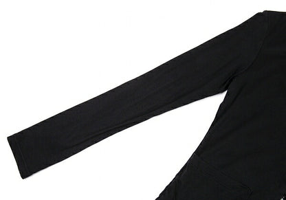 LIMI feu Velour Drape Layer Blouse Black Size S