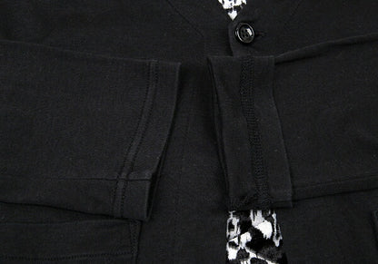 LIMI feu Velour Drape Layer Blouse Black Size S