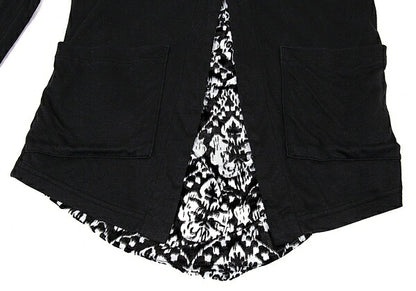LIMI feu Velour Drape Layer Blouse Black Size S