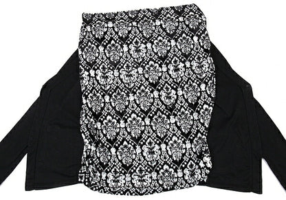 LIMI feu Velour Drape Layer Blouse Black Size S