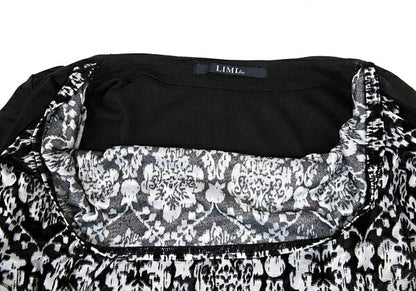 LIMI feu Velour Drape Layer Blouse Black Size S