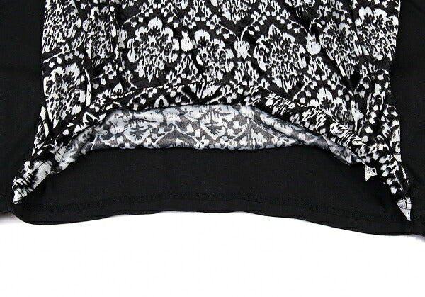 LIMI feu Velour Drape Layer Blouse Black Size S