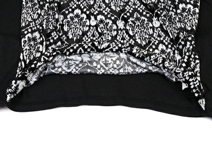 LIMI feu Velour Drape Layer Blouse Black Size S