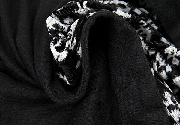 LIMI feu Velour Drape Layer Blouse Black Size S