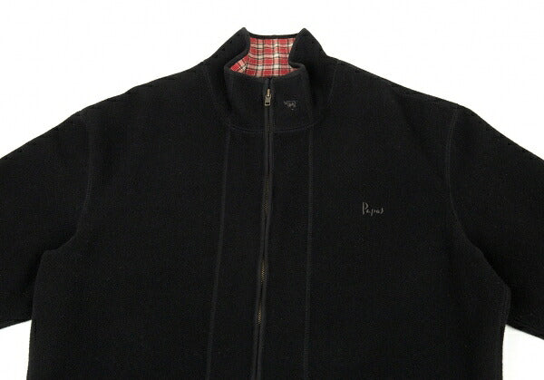 Papas Melton Wool Zip Blouson Black Size L