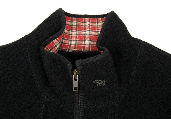 Papas Melton Wool Zip Blouson Black Size L