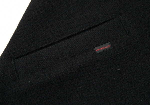 Papas Melton Wool Zip Blouson Black Size L