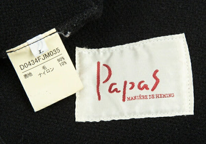 Papas Melton Wool Zip Blouson Black Size L
