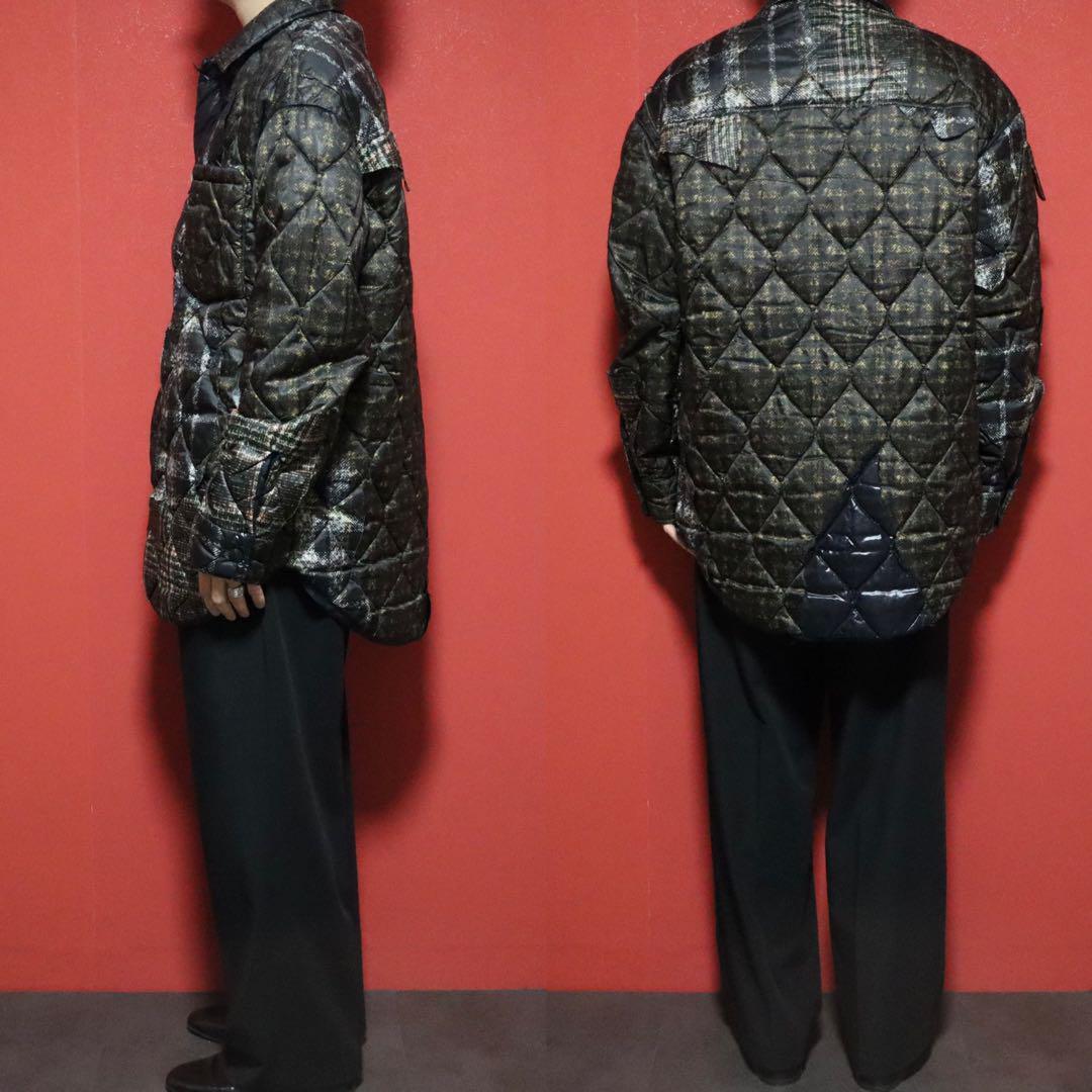 CMMN SWDN 19AW Brown Quilted Distressed Down Coat Size 46