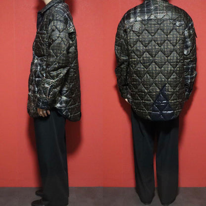 CMMN SWDN 19AW Brown Quilted Distressed Down Coat Size 46