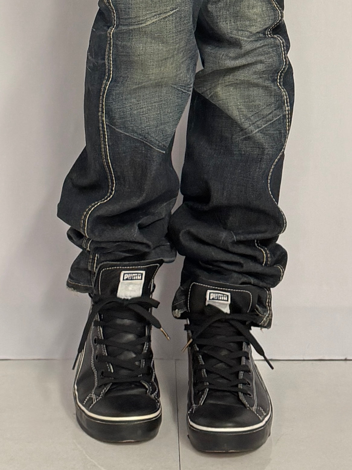 MIHARA YASUHIRO x PUMA Leather High Top Sneakers Size 26cm
