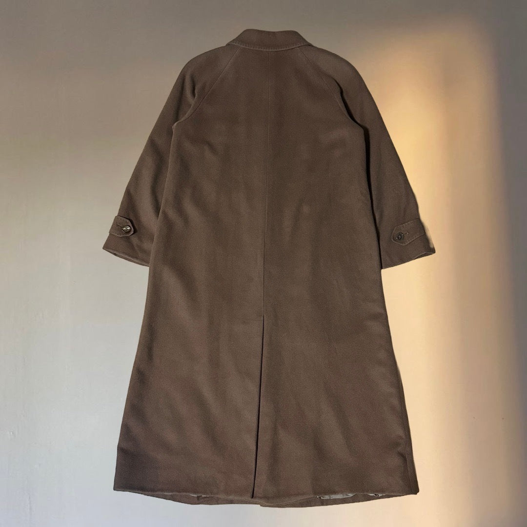 Burberry 00s Brown 100% Cashmere Balmacaan Coat