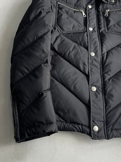 Vintage HAMNETT Black Rabbit Fur Down Jacket Size L
