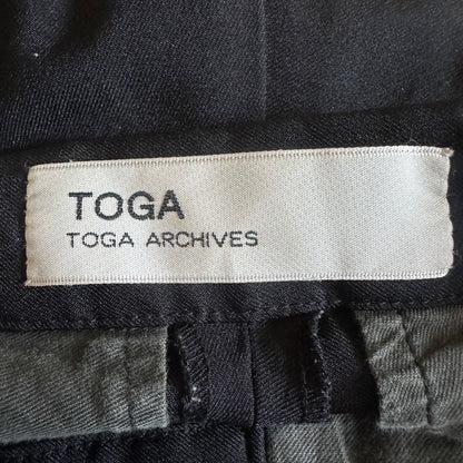 TOGA ARCHIVES Pleated Polyester Twill Shorts Black