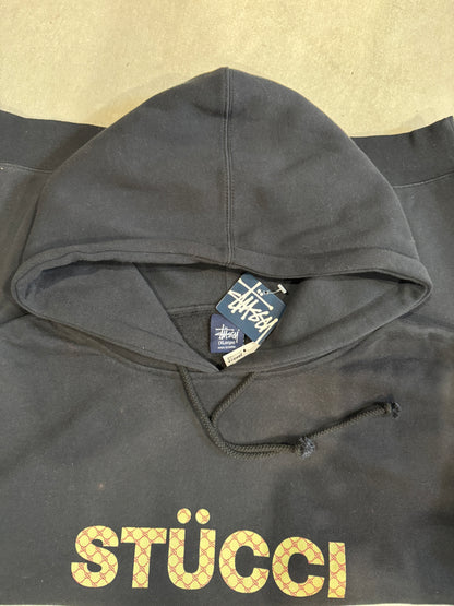 Stussy Catch The Wave Black Hoodie Size XL