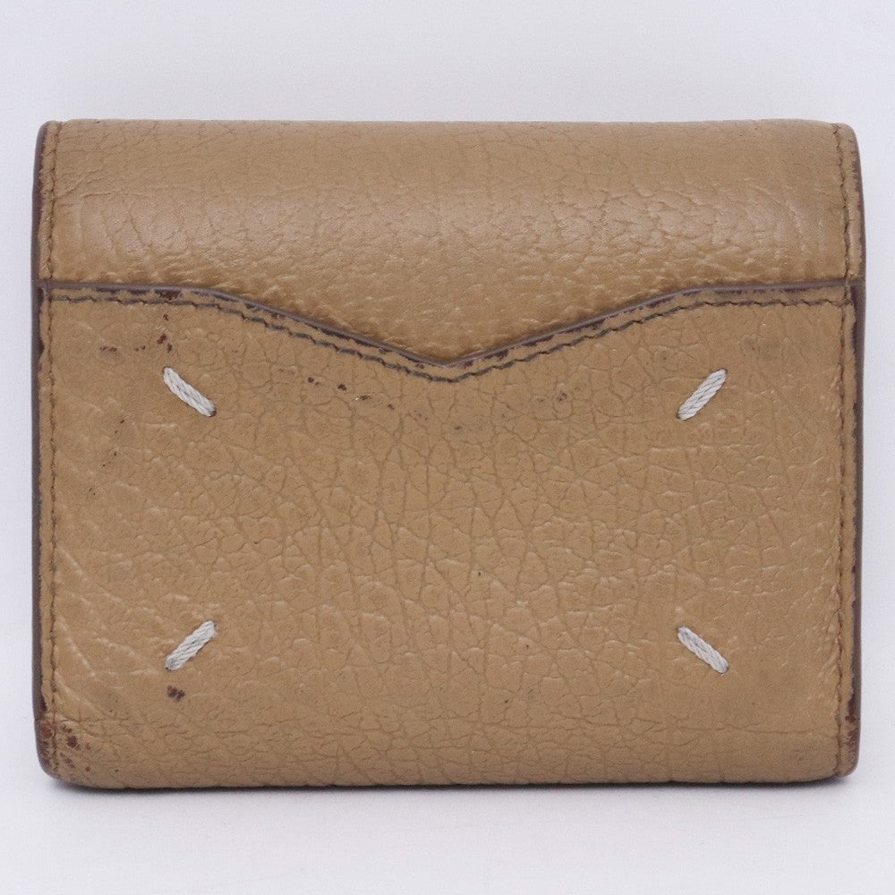 Maison Margiela Brown Leather Envelope Mini Wallet Size F