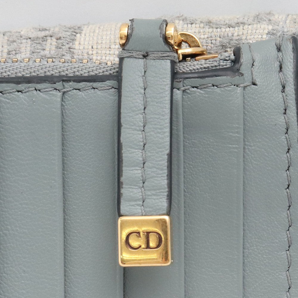 DIOR SADDLE Flap Card Holder Gray Wallet Size ONE SIZE