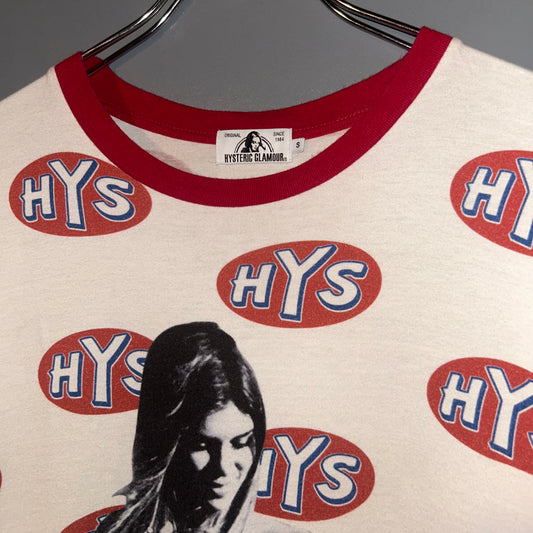 HYSTERIC GLAMOUR All-Over Pattern T-Shirt Size S